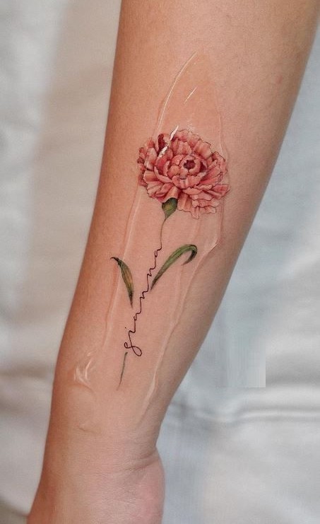25 Carnation Tattoo Ideas : Traditional Designs for Women, Shoulder, Sleeve, Ankle & More