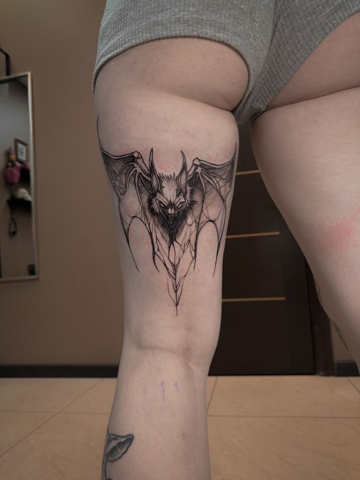 Bat Tattoo 25 Ideas in A Collection of Stencil, Gothic, Old School, and Simple Arm and Chest Tattoos