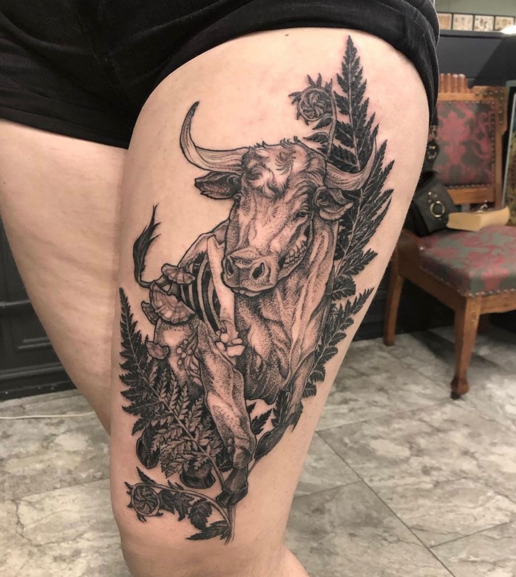 26 Bull Tattoo Ideas Powerful Designs for Men and Feminine Taurus Zodiac Styles