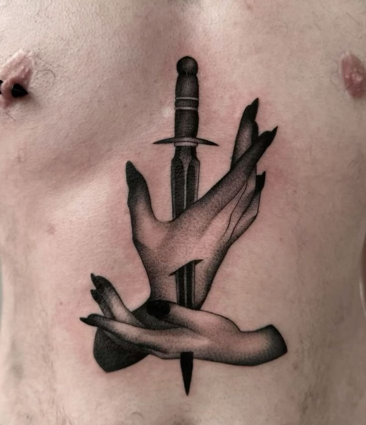 30 Dagger Tattoo Ideas : Neotraditional, Fine Line, Gothic, Butterfly, Panther, Fantasy Designs