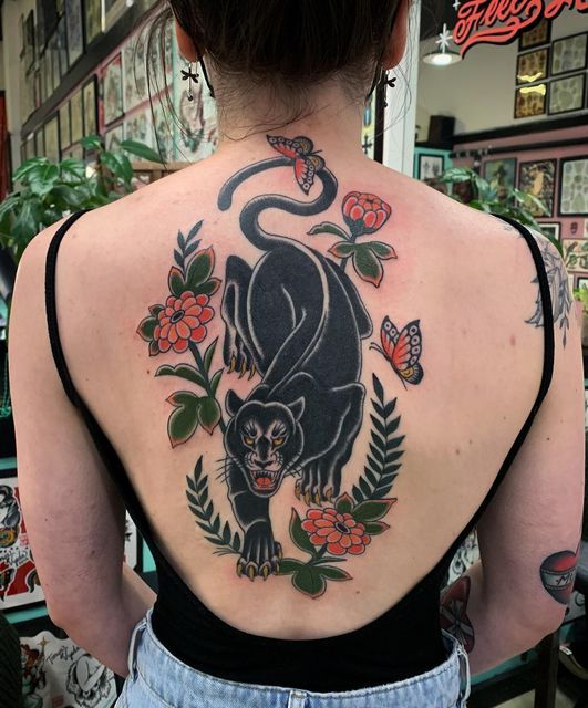 30 Panther Tattoo Ideas for Men and Women Traditional, Neo Traditional, Pink, Black Ink