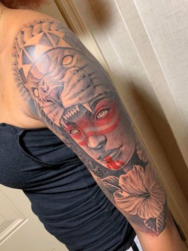 29 Colored Tattoo Ideas for Brown Skin Tones