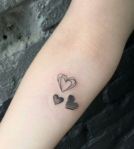 18 Three Hearts Tattoo Ideas for