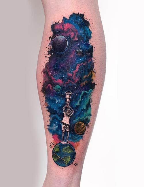 27 Space Tattoo Ideas for Women and Men Galaxy Sleeve Designs, Minimalist Forearm Art