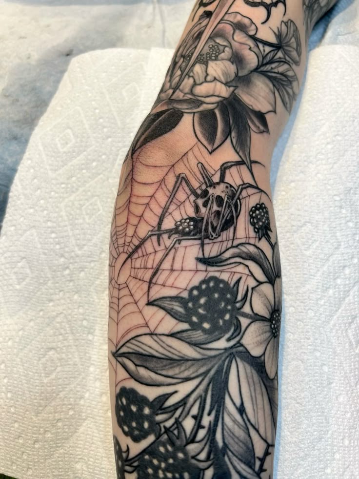 27 Spider Web Tattoo Ideas for Men and Women Shoulder, Full Sleeve, Stencil Designs