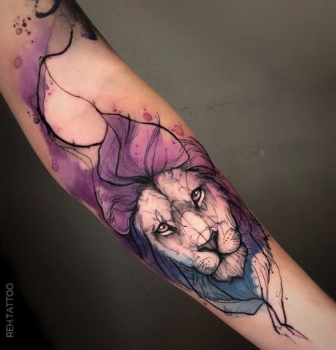 Lion Tattoo Outline: 19 Bold and Striking Silhouette Designs