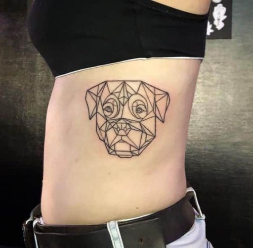 15 Sleek Dog Outline Tattoo Ideas