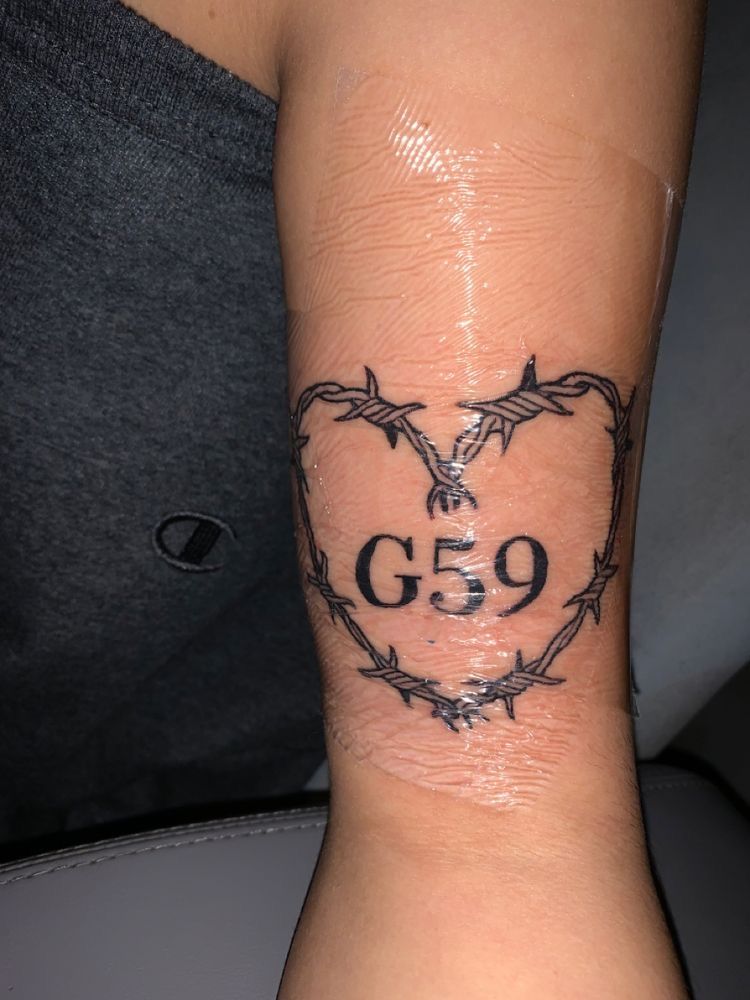 25 G59 Tattoos : Skull, Skeleton Hand, Barbed Wire, Ruby, $B, Lyrics, Stencil Tattoo Ideas