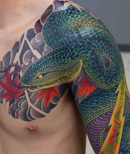 Discover Top 15 Snake Shoulder Tattoo Designs for : Inspiration for Men & Women