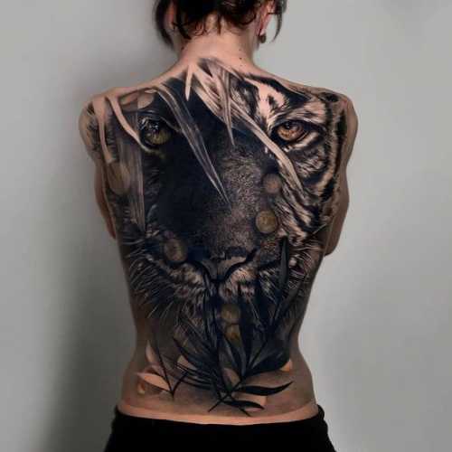 21 Tiger Tattoo on Back Ideas