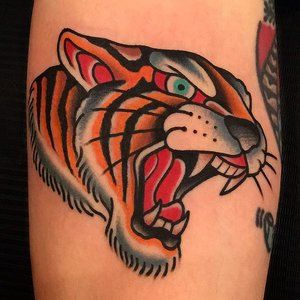 22 Old School Tiger Tattoo Ideas