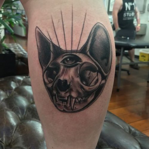 19 Cat Skull Tattoo Ideas