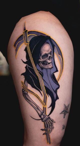 Discover 20 Grim Reaper Tattoo Ideas for Men & Women: Realistic, Traditional, Cute, and Neo-Traditional Designs
