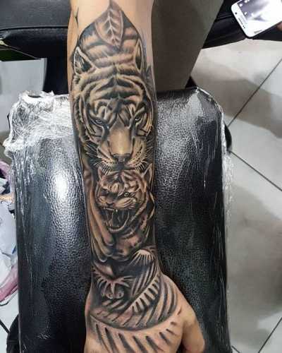 25 Tiger Tattoo on Forearm Ideas