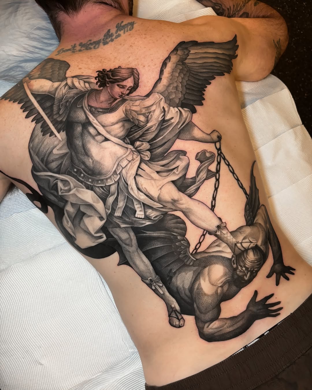 29 Powerful St Michael Tattoo Designs for Men and Women   Forearm, Sleeve, Geometric, Traditional