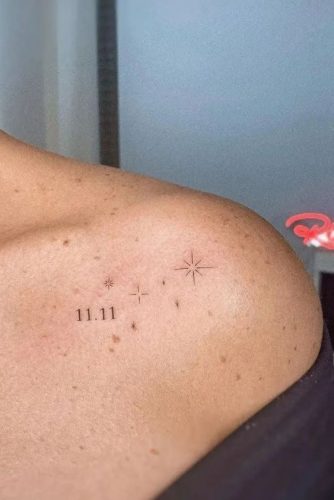 Celestial Sequences: 19 Angel Number Tattoo Ideas for