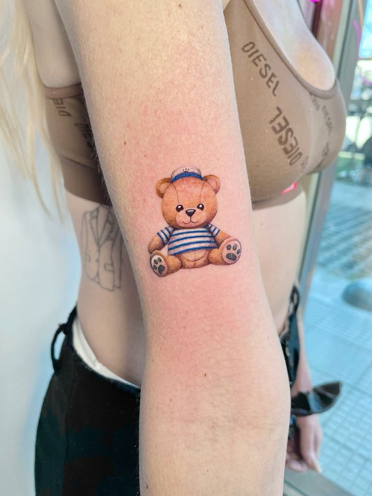 30 Teddy Bear Tattoo Designs Cute, Realistic, Fine Line, Matching, Feminine & Dark Tattoo Ideas