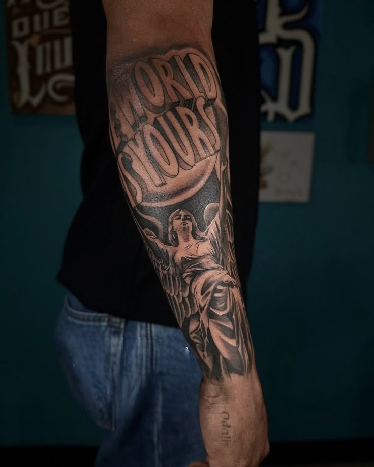 25 The World Is Yours Tattoo Ideas : Scarface Designs, Forearm, Leg & Women Tattoos