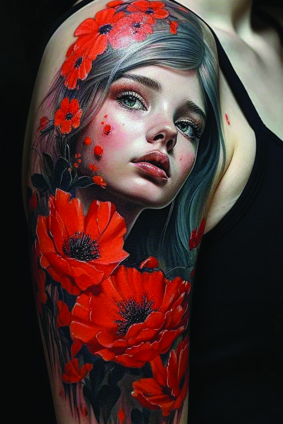 20 Ideas for Portrait Tattoos for Women in : Stunning Designs for Face, Back, and Shoulder