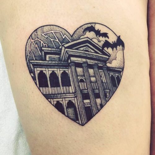 Unique 18 Haunted Mansion Tattoo Inspirations : Disney Designs & Ghostly Art