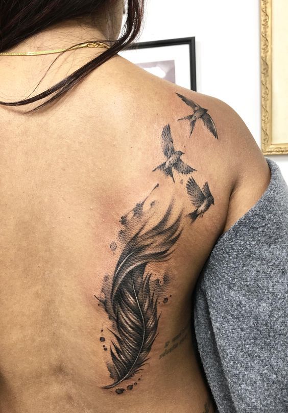28 Feather Tattoo Ideas : Fine Line, Mandala, Native American, Black, Simple & Meaningful Designs