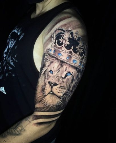 Regal and Majestic: 22 Lion Tattoo with Crown Ideas