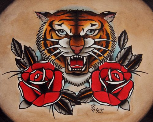 22 Old School Tiger Tattoo Ideas