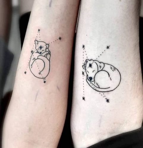 22 Cat and Dog Tattoo Ideas