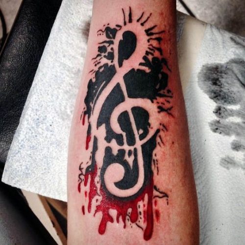 Unique Treble Clef Tattoo Ideas : Discover Designs for Music Lovers’ Ankles, Wrists & More!