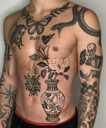 20 Patchwork Tattoo Ideas for Men: Unique and Artistic Ink