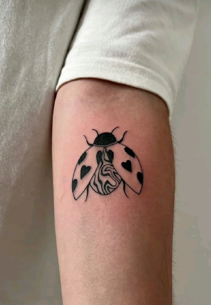 29 Ladybug Tattoo Ideas with Stencil Designs, Fine Line, Traditional Style, Gothic, Floral