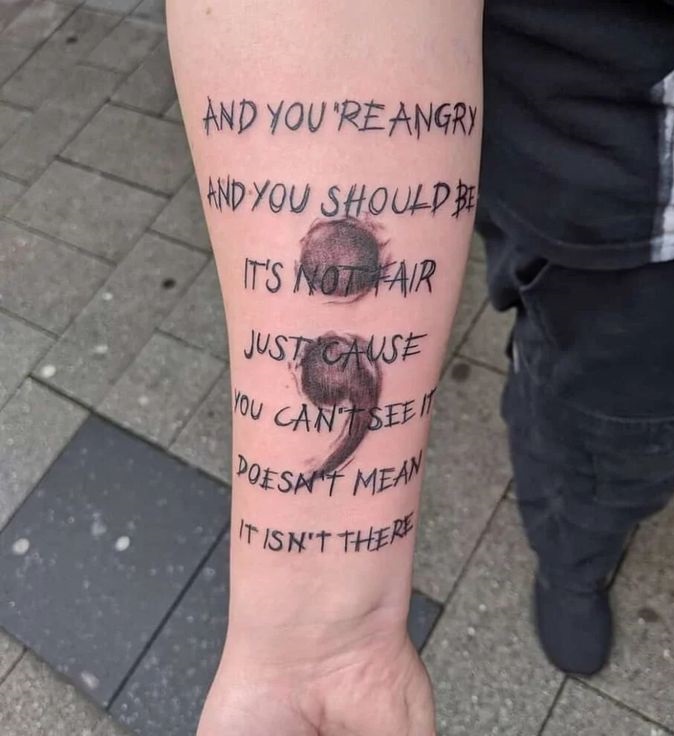 30 Stunning Semicolon Tattoo Ideas for : Minimalist, Butterfly, Floral, Heart & More