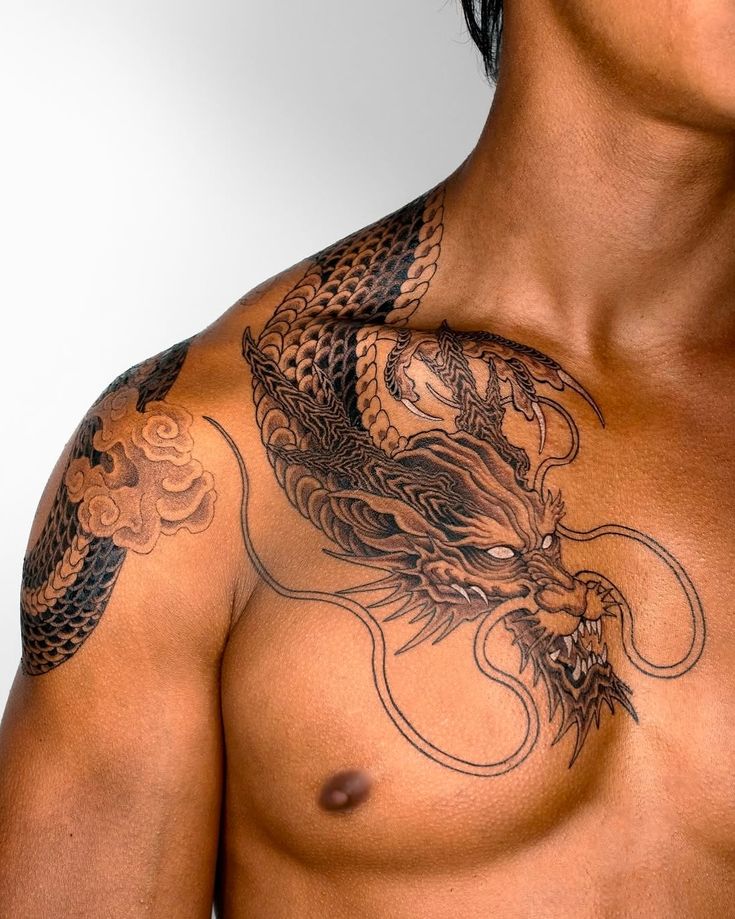29 Dragon Tattoo Ideas for Men and Women Abstract, Realistic, Shoulder and Arm Designs