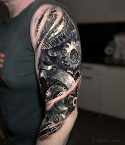 Explore 15 Stunning Gear Tattoo Designs for : Mechanical Mastery & Artistic Innovation