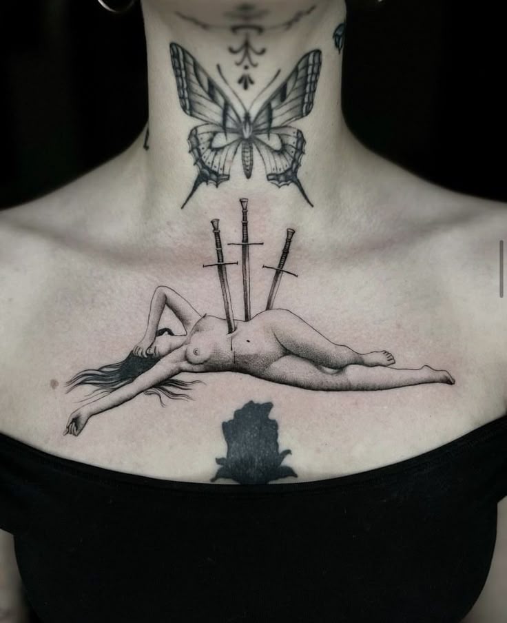 Dark Feminine Tattoos : Bold & Aesthetic Ideas for Women Thigh, Forearm, Leg Sleeve, Back, Ribs & More