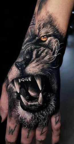 25 Tiger Tattoo on Hand Ideas