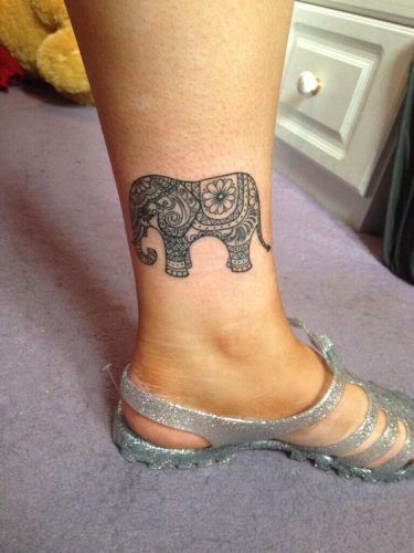 19 Elephant Ankle Tattoos Ideas