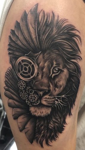 Immerse in Depth: 22 3D Lion Tattoo Ideas