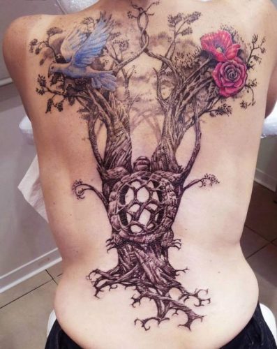 20 Dope Back Tattoo Designs for Women