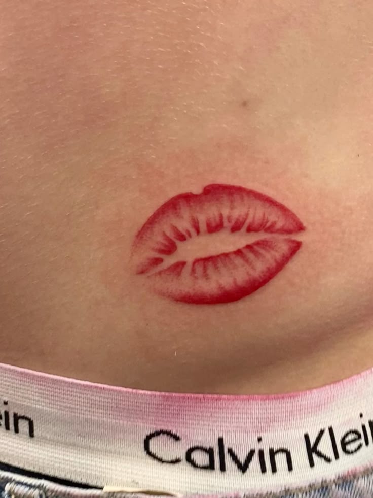 29 Lip Tattoo Ideas With Kiss Prints, Vampire Designs, Color Ideas, Shading, Placement Tips