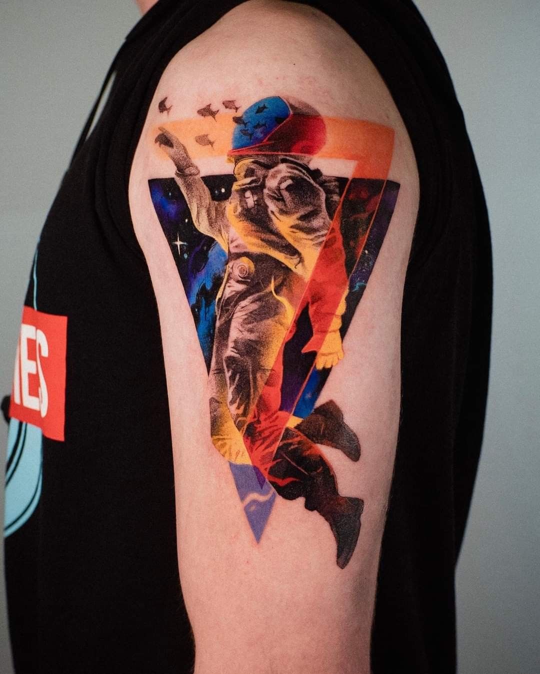 Astronaut Tattoo Ideas for Men and Women Minimalist, Stencil Outline, and Cosmic Designs