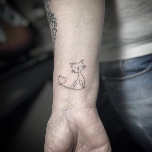 25 Simple Cat Tattoo Ideas
