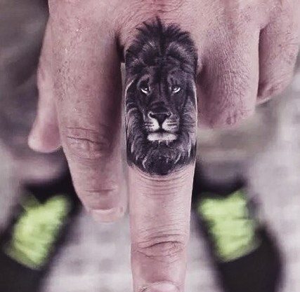Fierce and Detailed: 19 Lion Tattoo on Finger Ideas