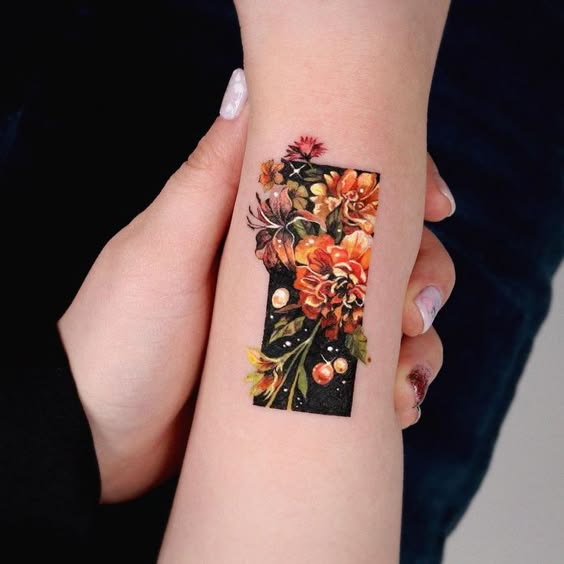 Discover 24 Stunning Flower Bouquet Tattoo Ideas: Delicate, Colorful, and Minimalist Designs