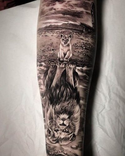 Lion Tattoo Sleeve: 18 Captivating Full Arm Designs
