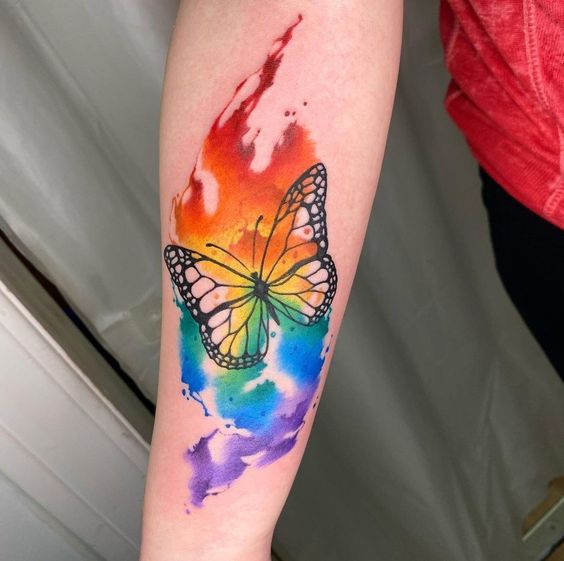 Explore 25 Unique Watercolor Butterfly Tattoo Ideas for : Stunning Designs for Women – Arm, Back, and Hand Styles