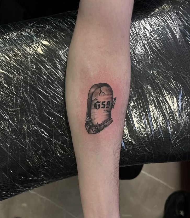 25 G59 Tattoos : Skull, Skeleton Hand, Barbed Wire, Ruby, $B, Lyrics, Stencil Tattoo Ideas