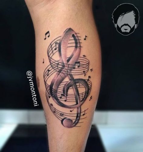 Unique Treble Clef Tattoo Ideas : Discover Designs for Music Lovers’ Ankles, Wrists & More!
