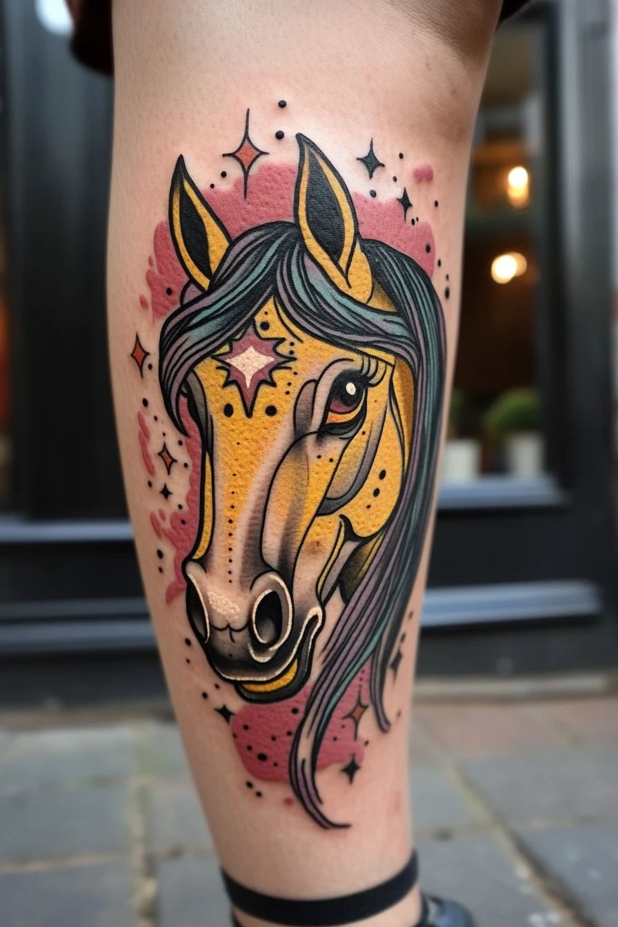 Horse Tattoo 25 Ideas for Men & Women Wild Mustangs, Minimalist Designs, Fine Line Art