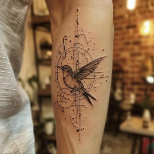 Discover 18 Stunning Geometric Bird Tattoo Designs for : Artistic Ideas for Men and Women